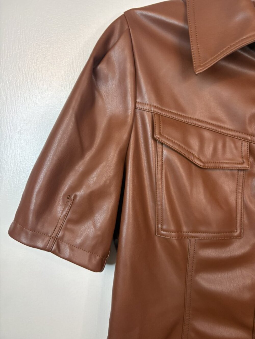 Noisy May Pushy PU Brown dress - Picture 2 of 10